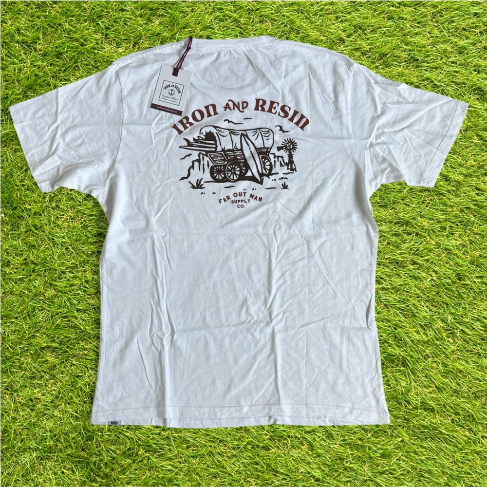 Iron & Resin White Graphic Tee